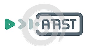 Fast Forward AAST Media Player, Speed Control Icon, vector design Generative AI