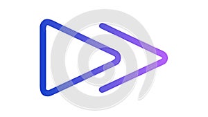 Fast Forward Icon, Dynamic Media Navigation, vector design Generative AI