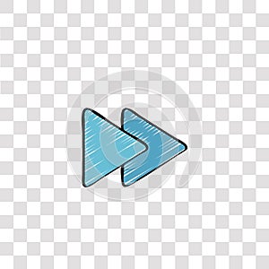 fast forward icon sign and symbol. fast forward color icon for website design and mobile app development. Simple Element from ui