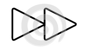 Fast forward media button, for quick content navigation, vector design Generative AI