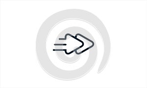 Fast forward  play button vector Illustration icon Logo design
