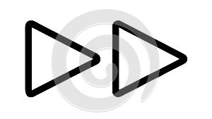 Fast Forward Playback Control Icon, vector design Generative AI