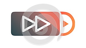 Fast Forward Playback Controls Icon, vector design Generative AI