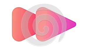 Fast Forward Playback Icon Vector in Gradient Flat Style, vector design Generative AI