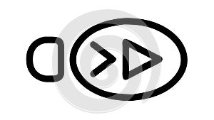 Fast Forward Playback Vector Icon Ã¢â¬' Media Speed, vector design Generative AI