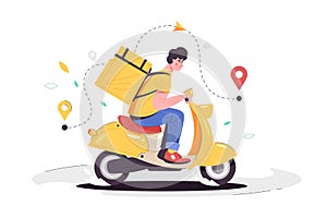 Fast and free delivery by scooter