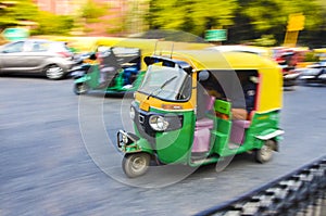Fast going tuc tuc rickshaw car