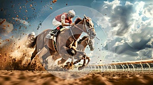 Fast horse racing, jockeys