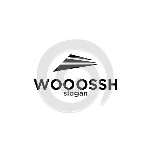 Fast Line Movement Woosh Logo Design Template