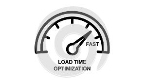 Fast Load Time Optimization Speedometer Icon
