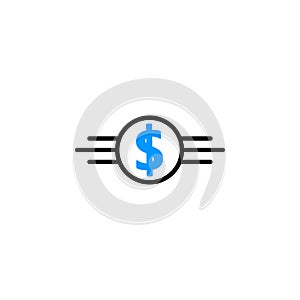 fast loan, fast cash icon vector