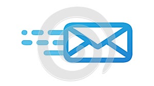 Fast Mail Email Message Delivery Communication, vector design Generative AI