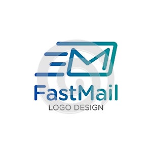 Fast Mail logo design template