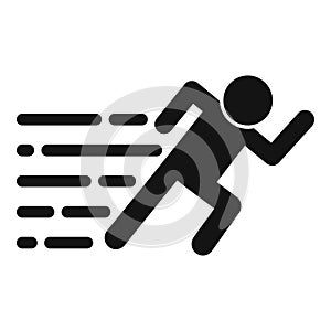 Fast man run icon simple vector. Velocity character