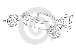 Fast motor sport racing car speed concept