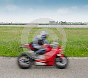Fast motorcyclist