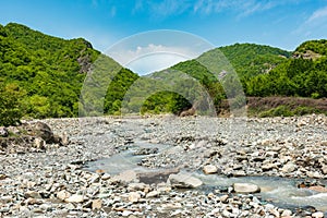 Fast mountain river scenery