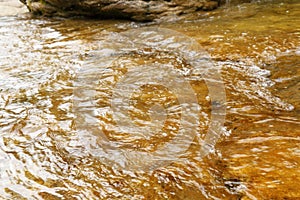 A fast mountain stream or a small mountain river