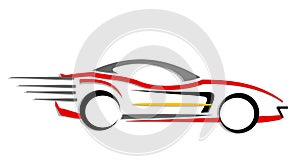 Fast moving car icon