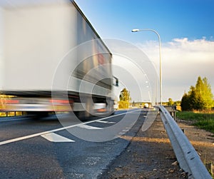 Fast moving truck