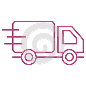 Fast moving truck with wind lines