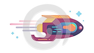 Fast Orange Rocket Space Vector Icon, vector design Generative AI