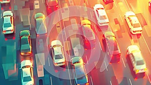 Fast-paced city movement during peak rush hour time.