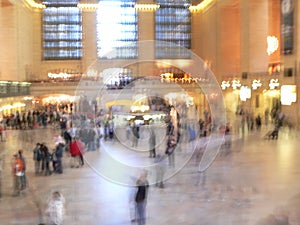 Fast paced Grand Central Terminal, New York City