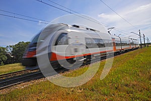 Fast passenger train locomotive