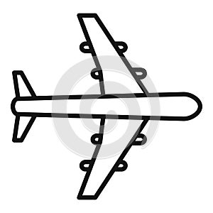 Fast plane run icon outline vector. Speed air shipped