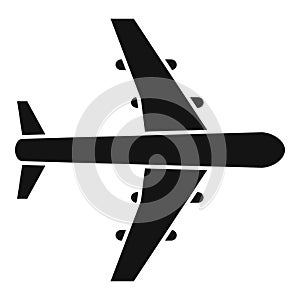 Fast plane run icon simple vector. Speed air shipped