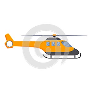 Fast rescue helicopter icon, cartoon style