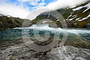 Fast river in Norway