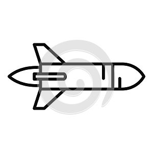 Fast rocket icon outline vector. Velocity boost