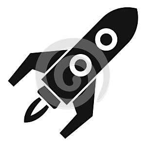Fast rocket startup icon simple vector. Velocity work