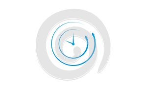 fast rotate clock line logo symbol icon vector graphic design illustration