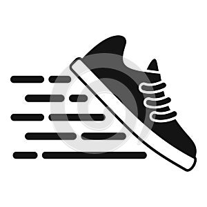 Fast run shoe icon simple vector. Velocity delivery