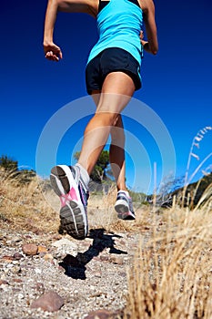 Fast running athlete