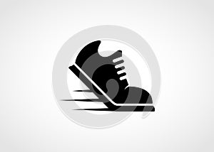 Fast Running shoes glyph icon