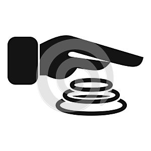 Fast security scan icon simple vector. Palm security