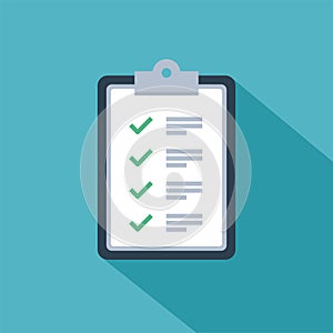 Fast service brief checklist survey vector design