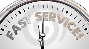 Fast Service Company Clock Time Speed Words