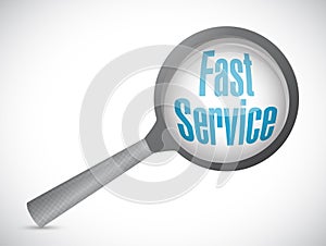 fast service magnify review sign concept