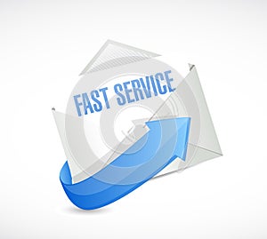 fast service mail sign concept illustration