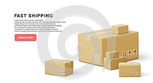 Fast shipping. Concept for fast delivery service. Vector illustration