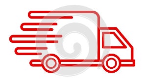 Fast shipping delivery truck, fast shipping service