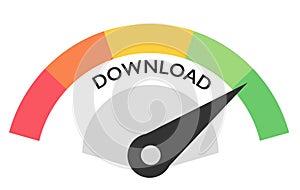 Fast and slow download speedometers, speed test