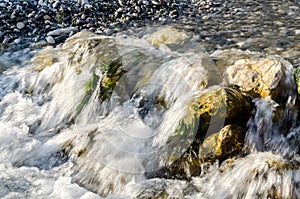 Fast small mountain river