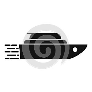 Fast speed boat icon simple vector. Race high run