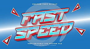 Fast Speed 3D editable text effect Template